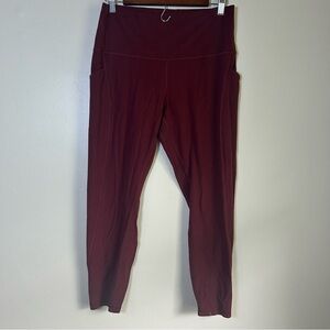 Lululemon Burgundy High-Waisted Leggings
